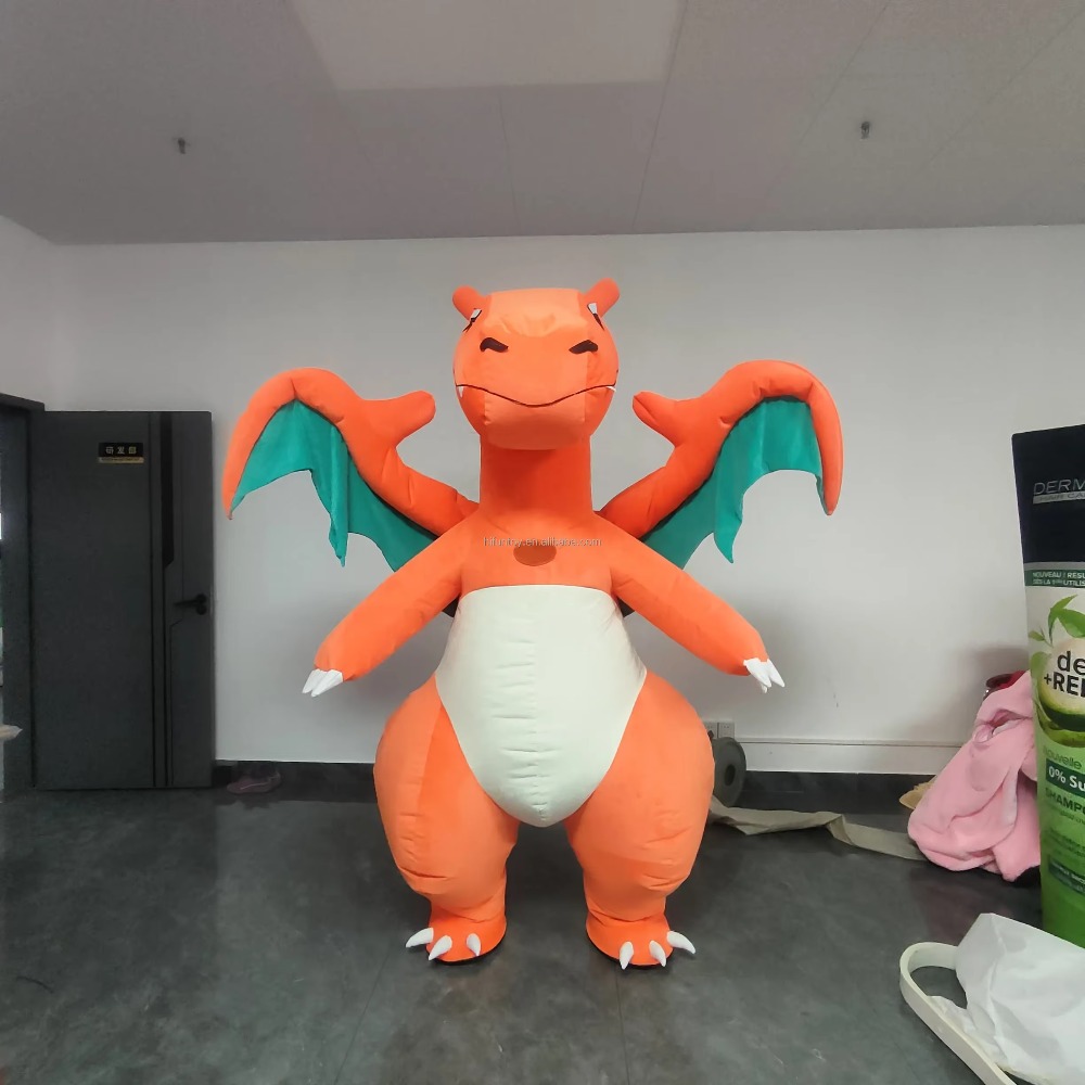 Inflatable Dinosaur Costume Adult - ハロウィン クリスマス 恐竜 ウォーキングマスコット ユニセックス インフレータブルドラゴンマスコット