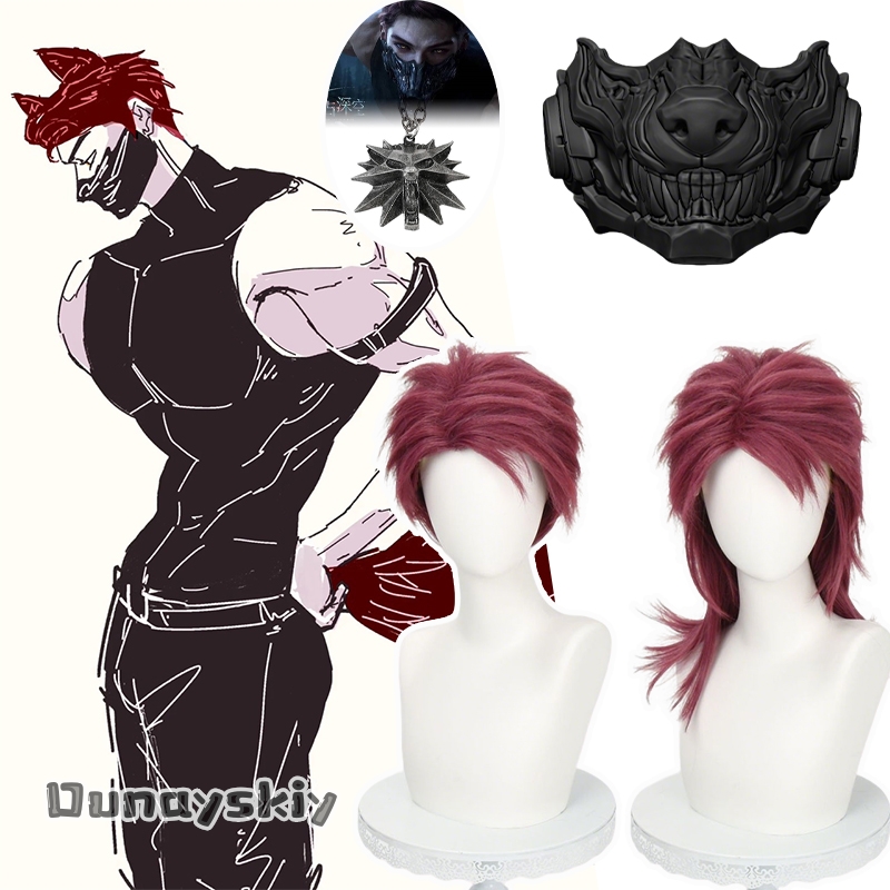 Anime Cosplay Wig Heat Resistant - ラブアンドディープスペース新しい役割ヴァルココスプレウィッグ耐熱人工毛アニメウィッグ + ウィッグキャップ 3D マスクアクセサリーハロウィン変装