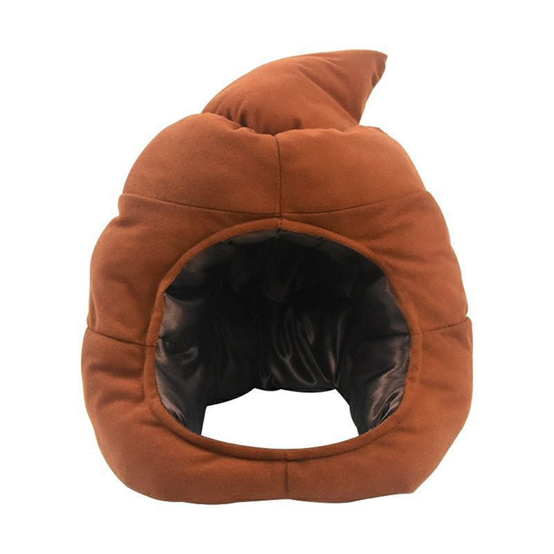 Fake Poop Gag Gift - うんち型ヘッドバンド クリエイティブで可愛いぬいぐるみ帽子 おもしろい偽うんちフルヘッドギアキャップ ギャグギフト コスプレパーティー写真小道具
