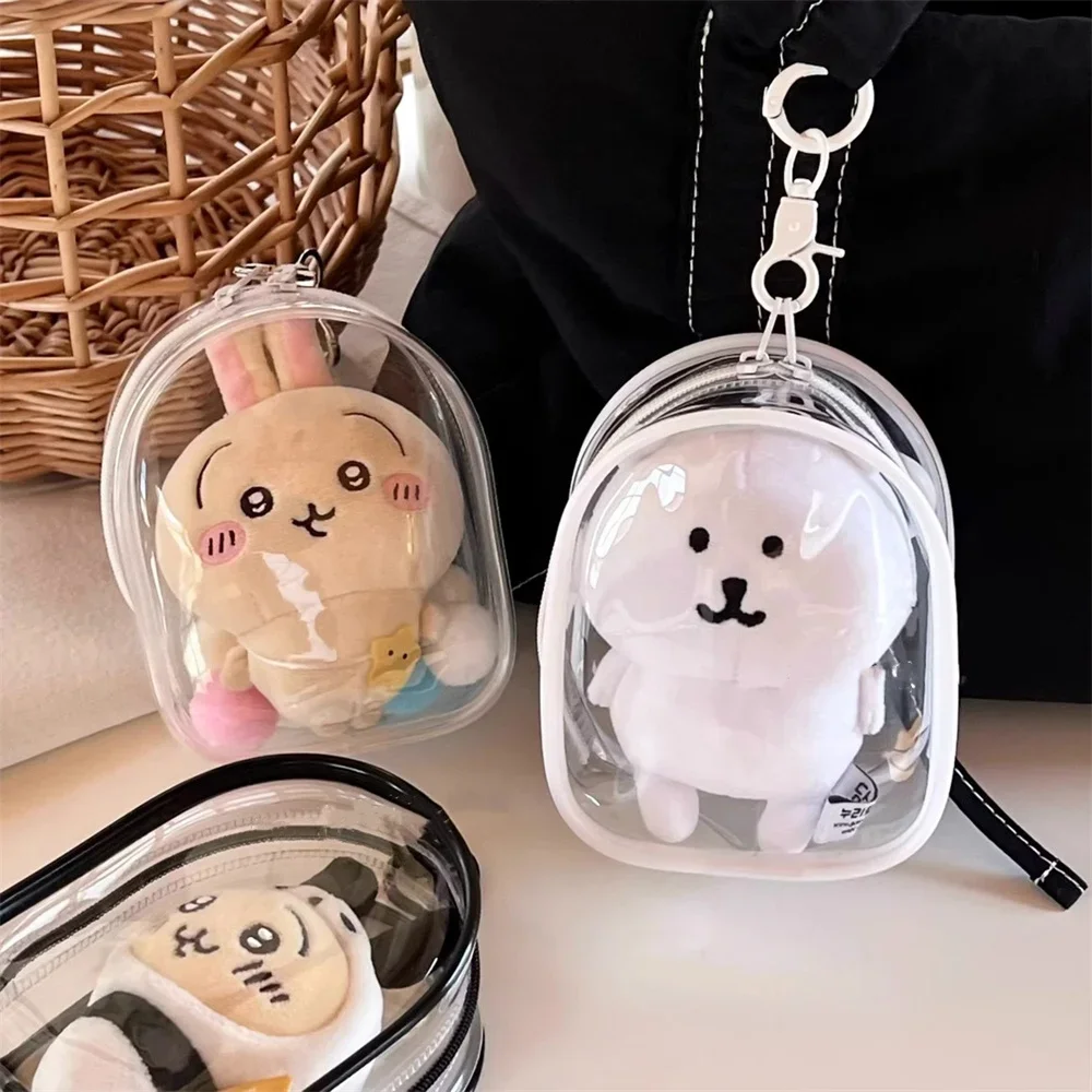Novelty Gifts - 新しい携帯用透明ファスナー付き収納バッグ、キーホルダー、漫画風デザイン、おもちゃ用、防塵、コレクション展示ケース、ACGグッズ、装飾品、ギフト*
