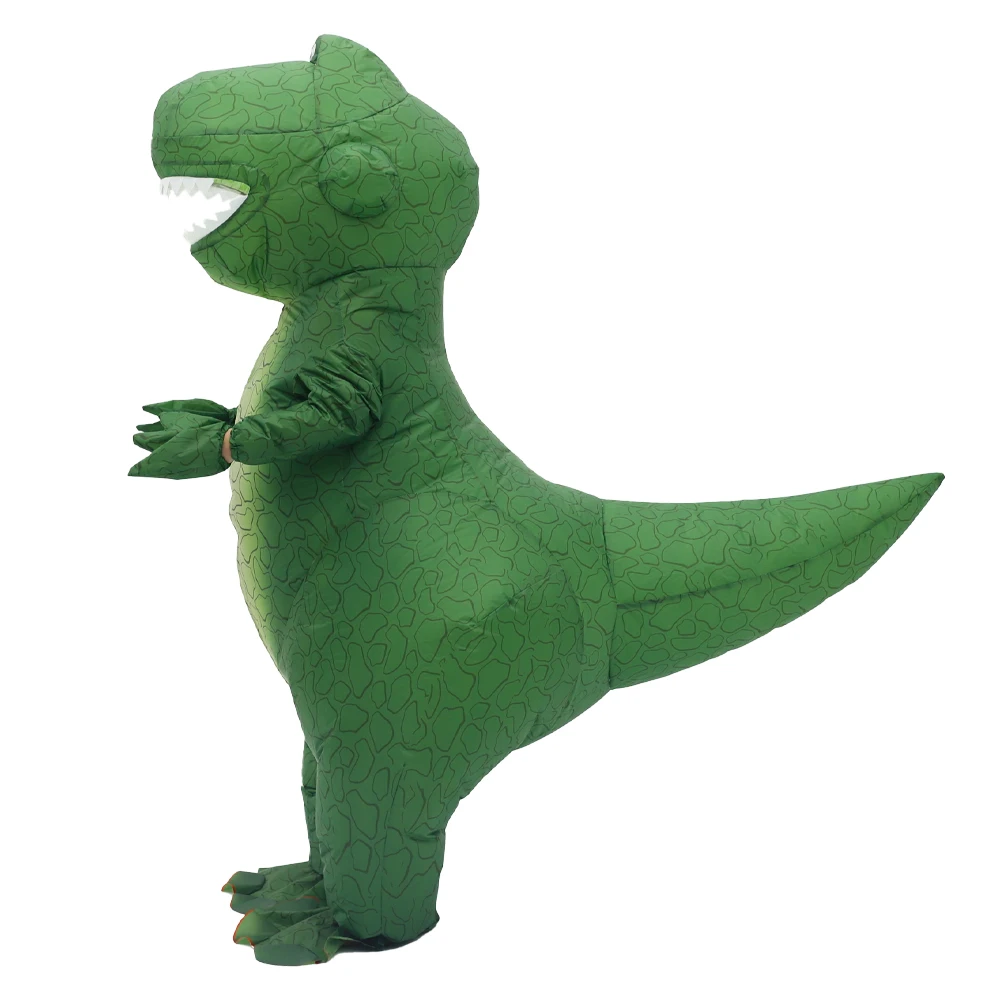 緑色の恐竜の着ぐるみ、大人用、空気で膨らませるタイプ、ハロウ - Inflatable Dinosaur Costume Adult のレビューと価格