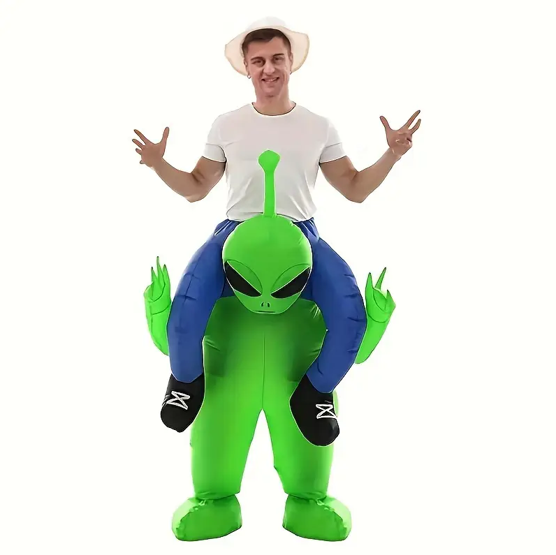 大人と子供向けの楽しいインフレータブルエイリアンコスチューム - Inflatable Dinosaur Costume Adult のレビューと価格