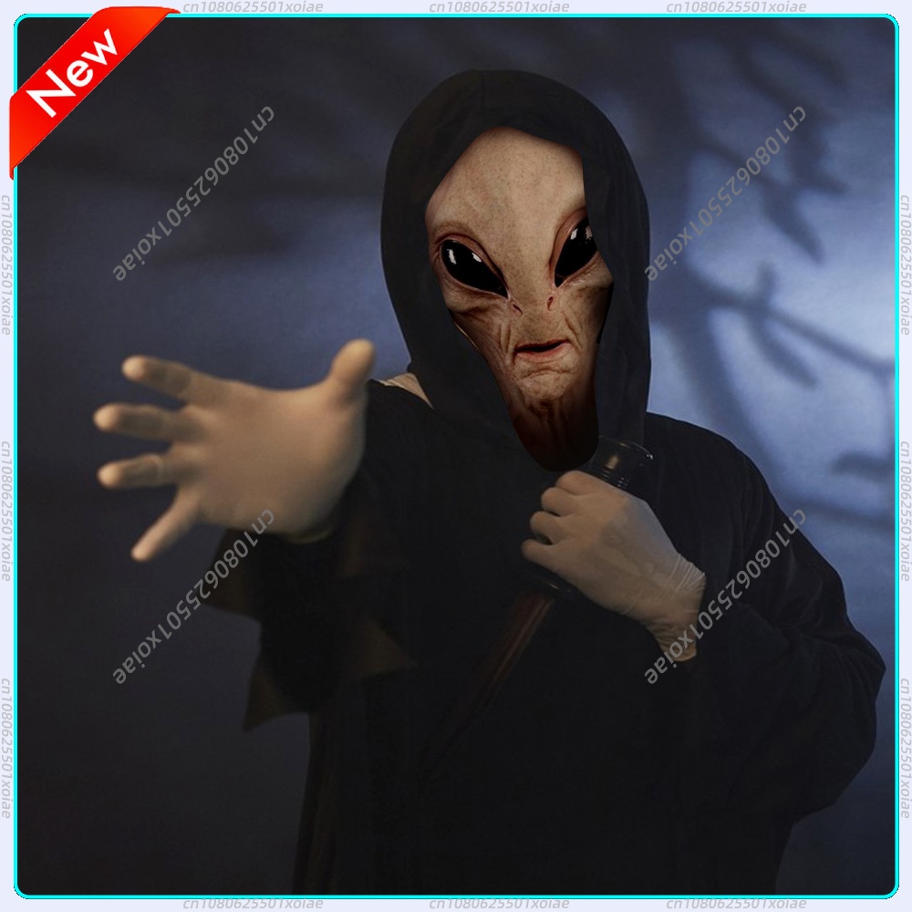 全身を覆うリアルなマスク、ラテックス製のエイリアンマスク、大 - Latex Alien Mask Realistic のレビューと価格